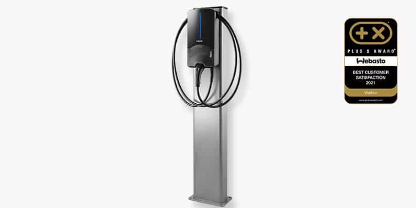 Webasto Next x award okostöltő német gyártású Mennekes csatlakozóval type 2 tartóoszlop