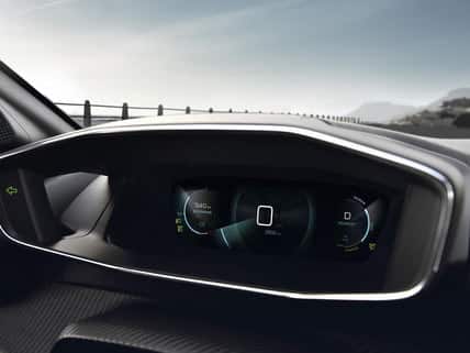 Peugeot e-208 töltés, elektromos Peugeot, e-208 Belső műszerfal
