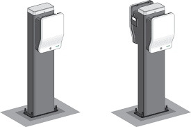 Schneider töltő tartóoszlop, egy vagy kettő elektromos autónak